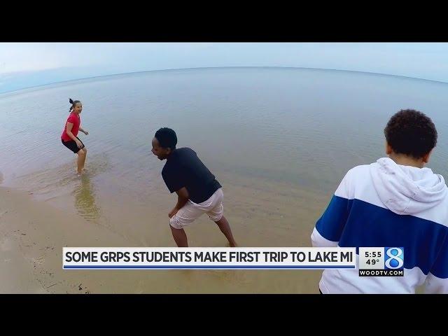 GR kids visiting Lake Michigan, many for first time