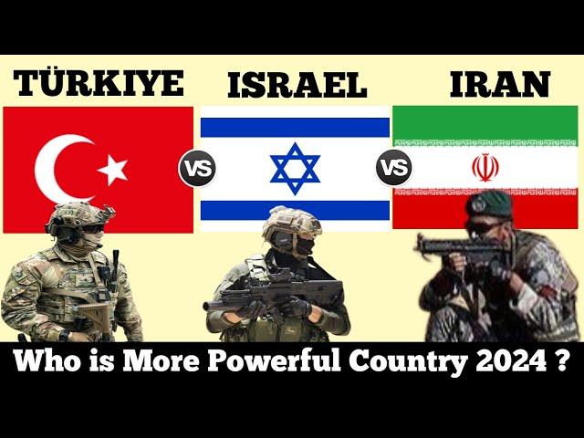 Türkiye vs Israel vs Iran military power comparison 2024 | Israel vs Iran military power 2024