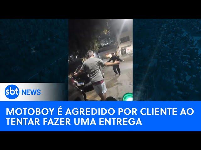 Código invalido: entregador é agredido por cliente em SP | #SBTNewsnaTV (31/07/23)