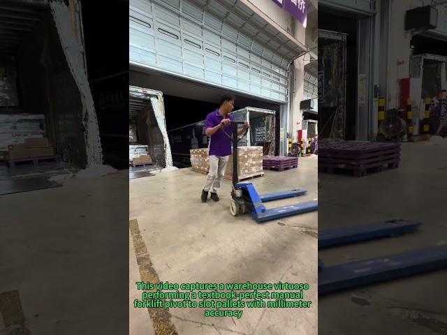 Pallet Jedi Master: Manual Forklift Precision Trick Shot!