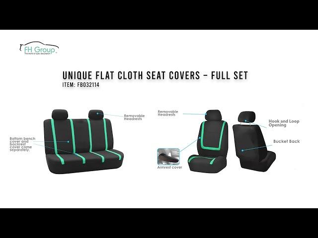 Unique Flat Cloth Seat Covers – Full Set for Cars, Van & SUVs | FH Group® FB032