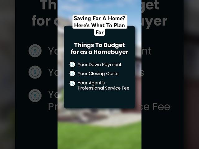 Saving For A Home? Here’s What You Need To Plan For.     #homesavings #home #homebuyers #realestate
