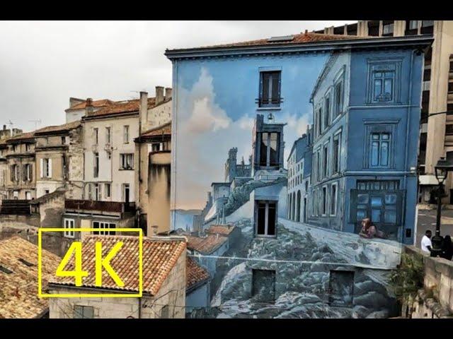 ANGOULEME 4K (Nouvelle-Aquitaine, France). Day trip from Bordeaux. Crowd-free walk.