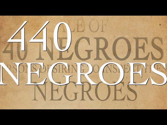 440 Negroes, A documentary about the largest sale of enslaved people in US history