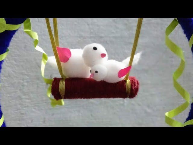 how to make BIRD# with cotton#craft with cotton#shorts