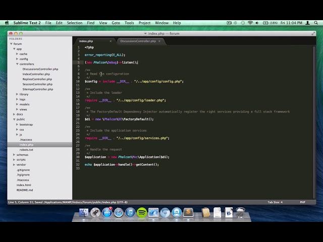 Setting up Phalcon\Debug in your application