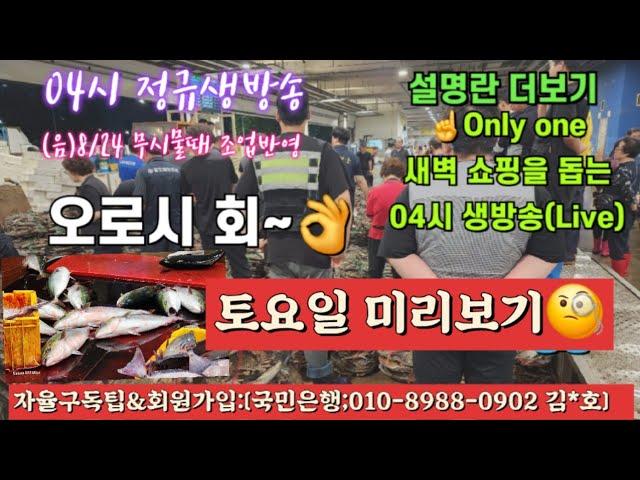 꽃게가 엄청 쌌네~ 9/27️Only one 04시 새벽 쇼핑을 돕는 생방송(Live)운영~ 노량진수산새벽시장 04시 정규생방송~^^ 새롭고 싸고 다양한 수산물 시세의 지표