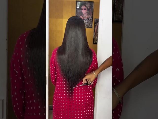 Smoothing And V Shape Hair Cut️￼