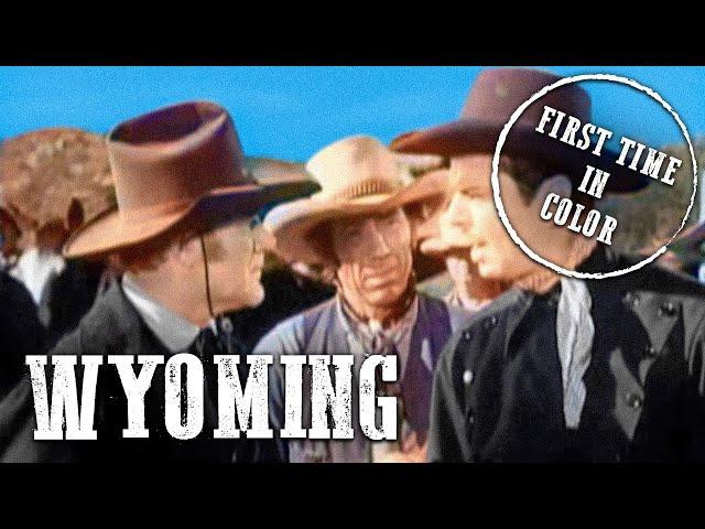 Wyoming | COLORIZED | Bill Elliott | Full Western Movie | Free Cowboy Film