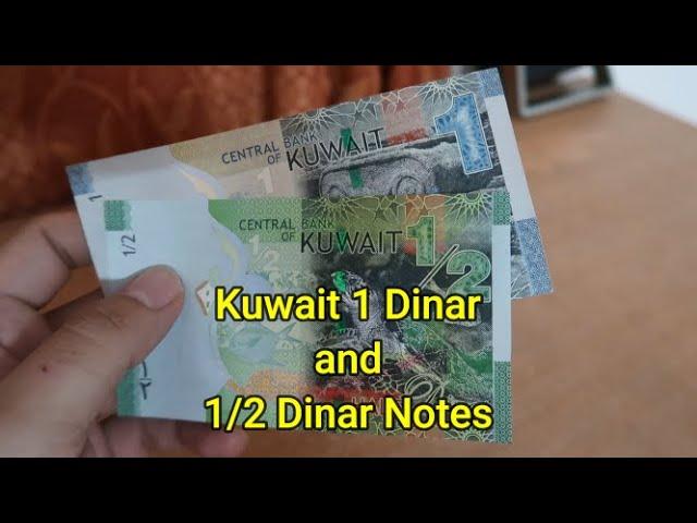 Kuwaiti 1 Dinar and 1/2 Dinar Notes - Kuwait Dinar Rate - Kuwait Dinar Value - in Indian Rupees