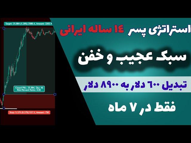 استراتژی عجیب پسر بچه 14 ساله | تبدیل 600 دلار به 8900 دلار