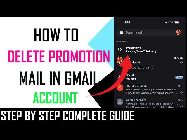 How to delete promotion Mail in Gmail - Full Guide