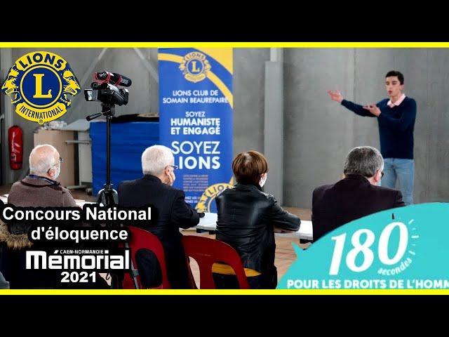 Concours Eloquence Projet 3° ND Renaissance - Lions Club - Mémorial de Caen catégorie collège