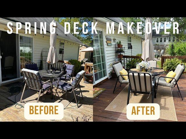 Decorate with Me|DIY Spring/Summer Deck/Patio Makeover|Deck/Patio Transformation