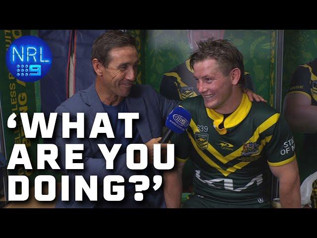 Joey shares some laughs & cheeky sledges with the Kangaroos: In the Sheds | NRL on Nine