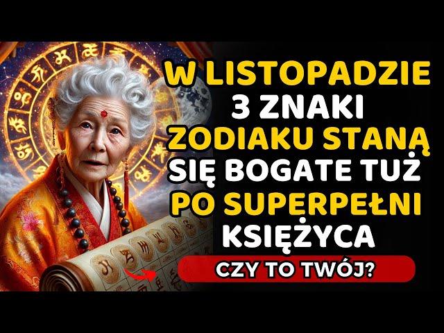 3 znaki zodiaku, które staną się BOGATE po SUPERPEŁNI KSIĘŻYCA w LISTOPADZIE 2024 | Nauki Buddyjskie