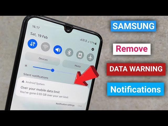 how to remove data warning notification in samsung phone | Over your mobile data limit samsung