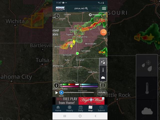 Severe Thunder Storm Watch | Parts of Kansas and Missouri