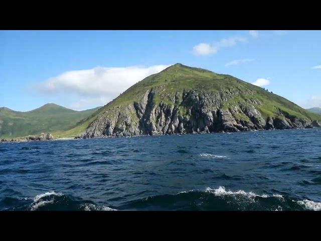 Rough water heading to Larsen Bay, Alaska with fish.