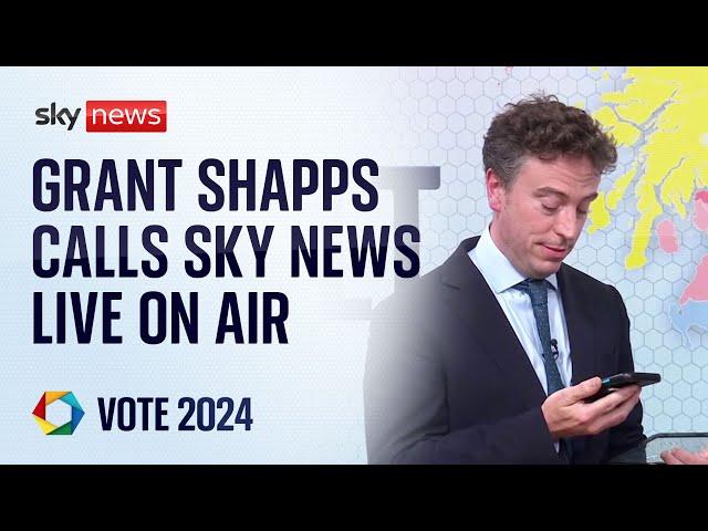 General Election: Grant Shapps calls Sky News live on air as poll predicts he'll lose seat