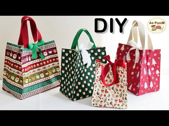 Fabric gift bags idea! Sewing tips for reusable gift bags