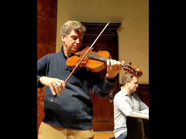 Great fun playing Brahms Eb sonata on the 1696 "Archinto" Stradivari viola in recital with Andy!