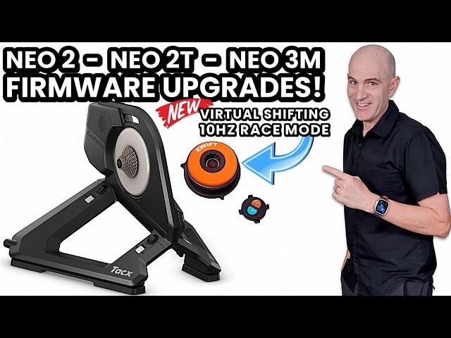 GARMIN Tacx NEO 2/2T & NEO 3M Updates: ZWIFT Virtual Shifting & Race Mode