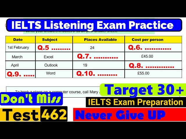 IELTS Listening Practice Test 2024 with Answers [Real Exam - 462 ]