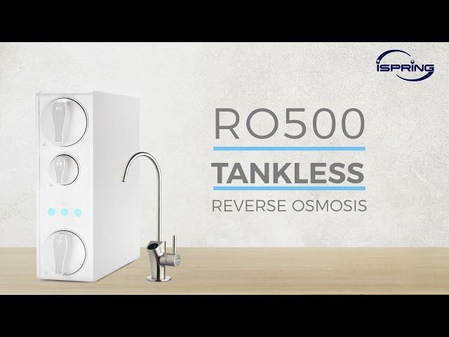 Latest Tech | iSpring RO500 Tankless Reverse Osmosis Water Filter System | 500 GPD w/ Smart Faucet