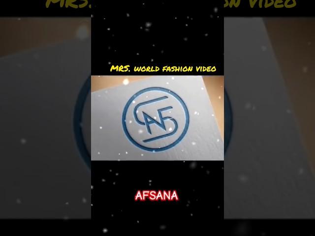 AFSANA Logo name comment your name #shorts#shorts#AFSANA#Like#subscribe#viral