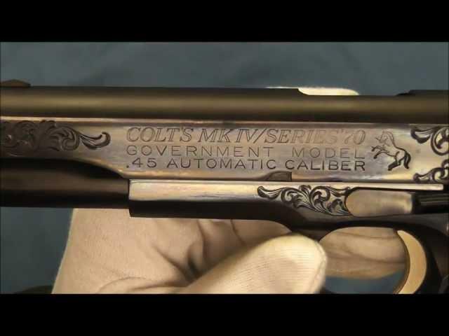 "A" Engraved Colt Mark IV Series 70 Government Model