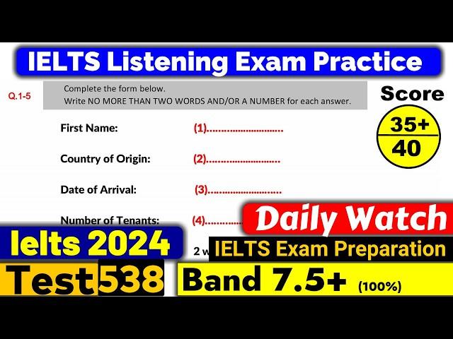 IELTS Listening Practice Test 2024 with Answers [Real Exam - 538 ]