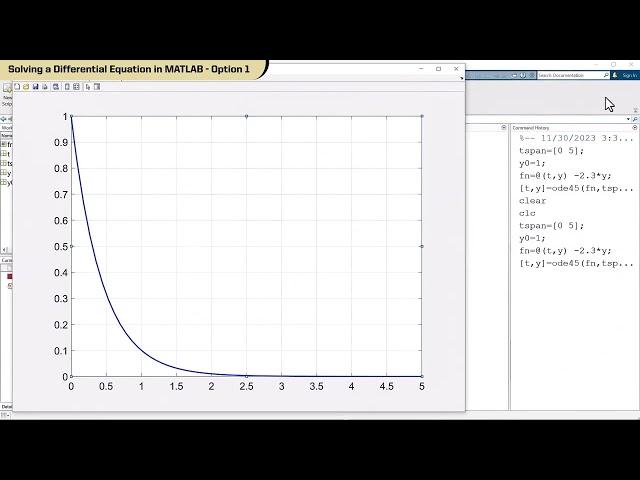 ENGT 509 31-2 ODE Solvers in MATLAB