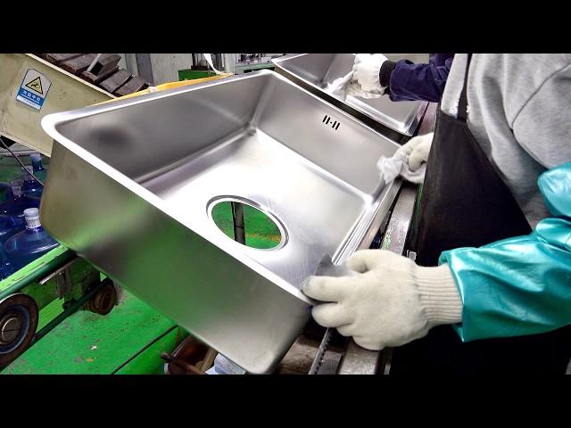 How to Mass Produce Sink Using Automated Manufacturing Technology. Amazing Kitchen Sinks Factory