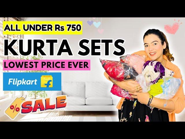 HUGE !!  KURTA SET HAUL, ALL UNDER RS 750, HONEST REVIEW, TRY ON #Flipkart #Kurtaset