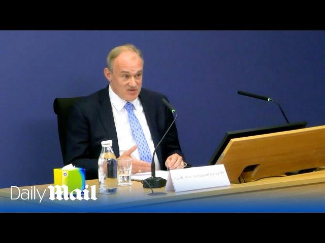 LIVE: Liberal Democrat leader Ed Davey gives evidence to the Post Office Horizon IT inquiry