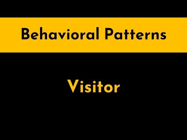 The Visitor Pattern Explained and Implemented in Java | Behavioral Design Patterns | Geekific