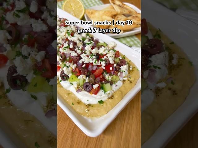 Greek 7 Layer Dip   Recipe in Description ⭐️