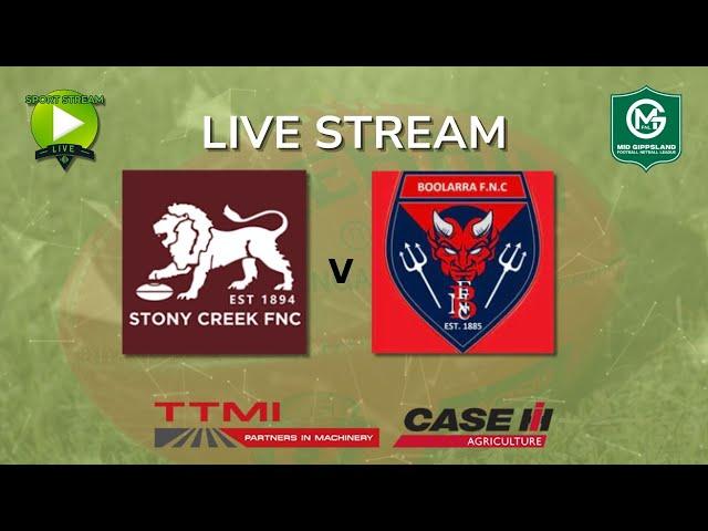 Round Seven 2024 MGFNL - Stony Creek v Boolarra