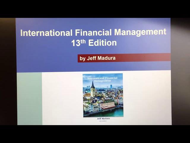 International Finance: Ch 1 Overview of MNC Management, pt 1