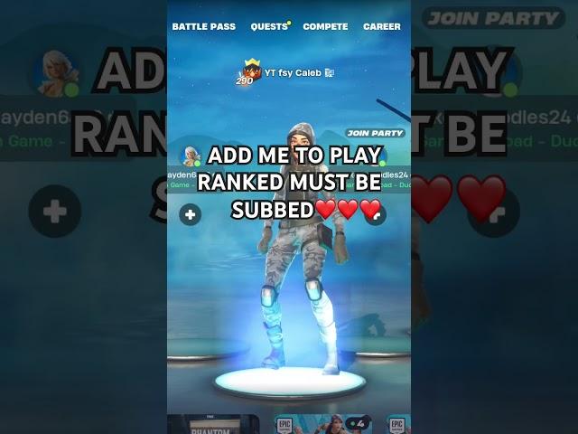 add me to play ranked #fortnite #fortniteclips