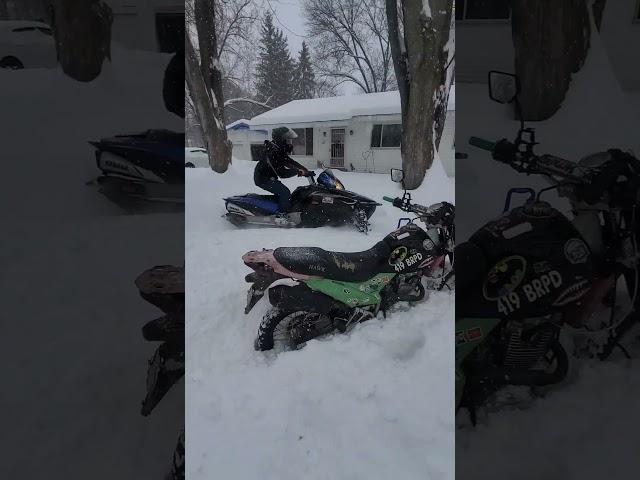 dirtbike vs 2 feet of snow fail