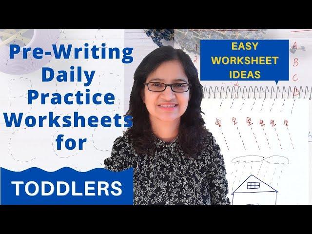 Pre Writing Worksheets for Toddler I Tracing worksheets for toddlers I Little Ones Care