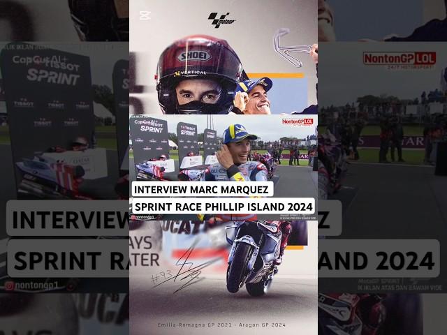 Interview of Marquez After Sprint Race MotoGP Phillip island Australia 2024 #motogp #marquez