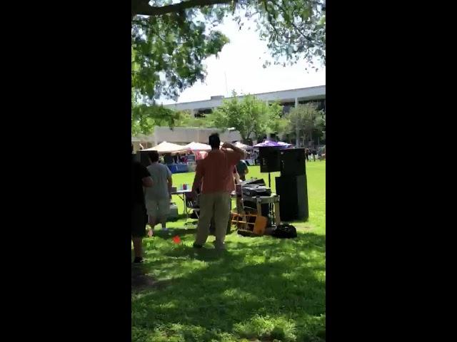 Joseph Garcia kareoking at San Jacinto Colleg