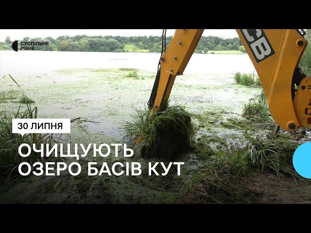 У Рівному почали очищати водорості, які вкрили озеро Басів Кут