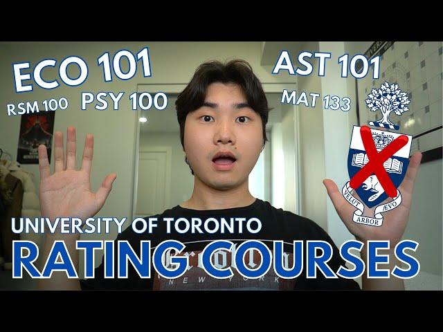 Rating All the Courses I Took at UofT | University of Toronto Course Reviews