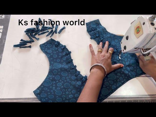 bina lace ke blouse design| simple and easy blouse design |cutting and stitching blouse design