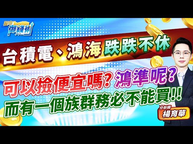 (有CC字幕)2024.11.18【台積電、鴻海跌跌不休 可以撿便宜嗎?鴻準呢? 而有一個族群務必不能買!!】#楊育華 #股市御錢術