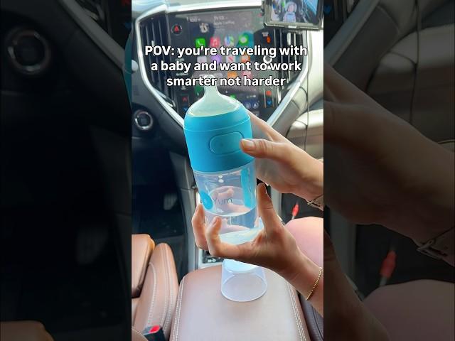 Hope this makes traveling with a baby easier! #mom #momgack #parenthack #babyhack #bottlefeeding